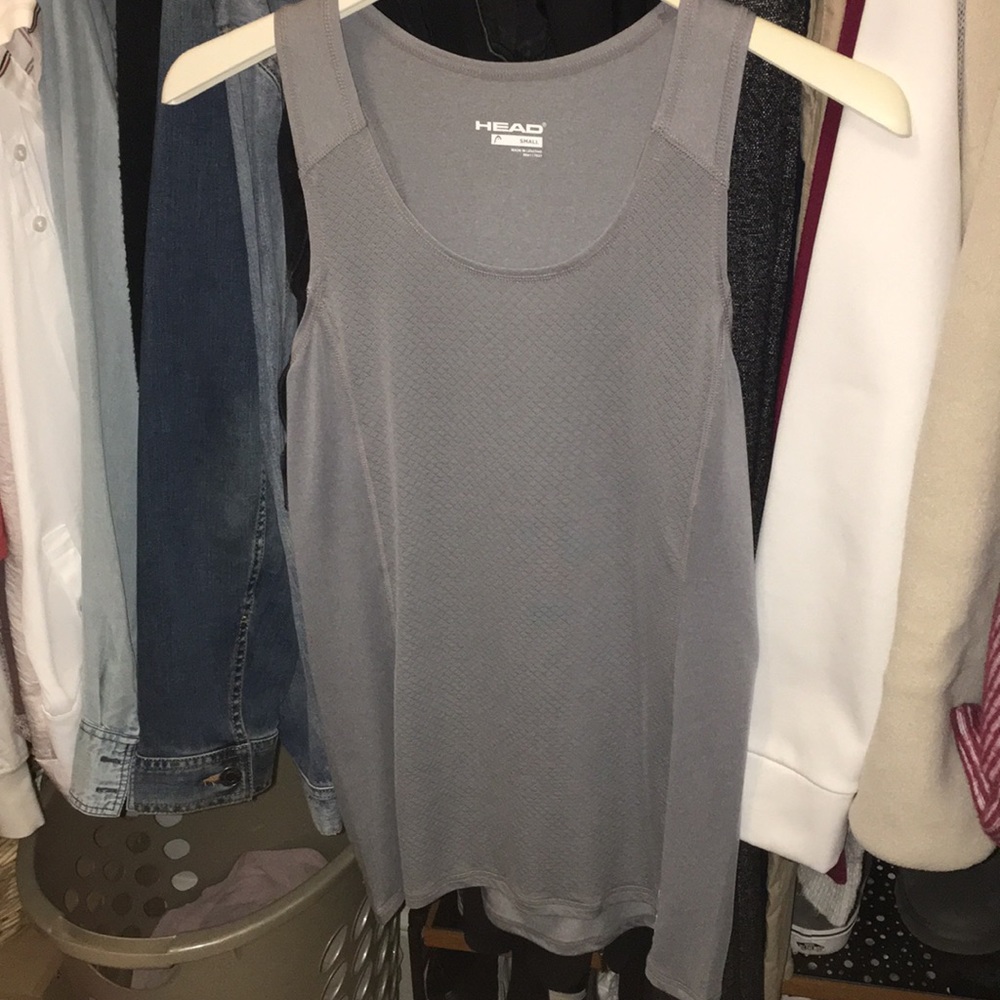 head workout women’s grey tank top